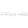 vidaXL Salon de jardin 6 pcs avec coussins blanc bois massif