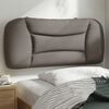 vidaXL Coussin de t&ecirc;te de lit Hvar taupe 80 cm tissu