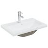 vidaXL Lavabo encastr&eacute; avec robinet 61x39x18 cm c&eacute;ramique blanc