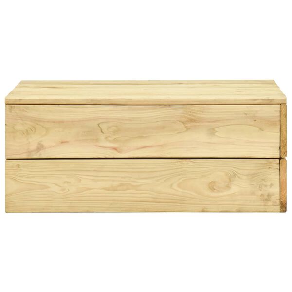 vidaXL Table de jardin 75x75x31 cm Bois de pin imprégné