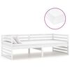 vidaXL Lit de repos avec matelas 90x200 cm Blanc Bois de pin massif