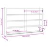 vidaXL Vitrine de collection en bois avec portes 60 x 8,5 x 37 cm