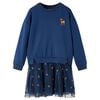 Robe pour enfants à manches longues bleu marine 104