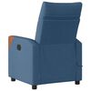 vidaXL Fauteuil inclinable de massage &eacute;lectrique Bleu Tissu