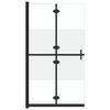 vidaXL Paroi de douche pliable Verre ESG demi-d&eacute;poli 80x190 cm