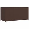 vidaXL Bo&icirc;te de rangement de jardin marron 120x50x60 cm r&eacute;sine tress&eacute;e