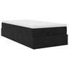VidaXL Cadre de lit ottoman avec matelas noir 100x200cm velours