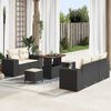 vidaXL Ensemble de canap&eacute; de jardin avec coussin 8 pcs Noir polyrotin