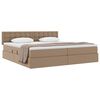 vidaXL Lit avec rangement et matelas Cappuccino 200 x 200 cm