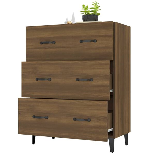vidaXL Buffet chêne marron 69,5x34x90 cm bois d'ingénierie