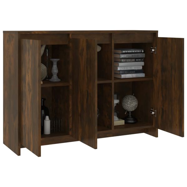 vidaXL Buffet Ch&ecirc;ne fum&eacute; 102x33x75 cm Bois d'ing&eacute;nierie