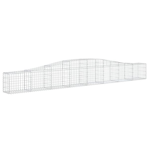 vidaXL Paniers à gabions arqués 15 pcs 400x30x40/60 cm Fer galvanisé