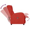 vidaXL Fauteuil inclinable &eacute;lectrique &agrave; oreilles Rouge bordeaux