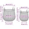 vidaXL Panier &agrave; Plantes avec stockage 2 pcs Marron Rattan Lacak