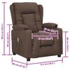 vidaXL Fauteuil de massage Taupe Tissu