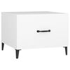 vidaXL Tables basses avec pieds en métal 2 pcs Blanc 50x50x40 cm
