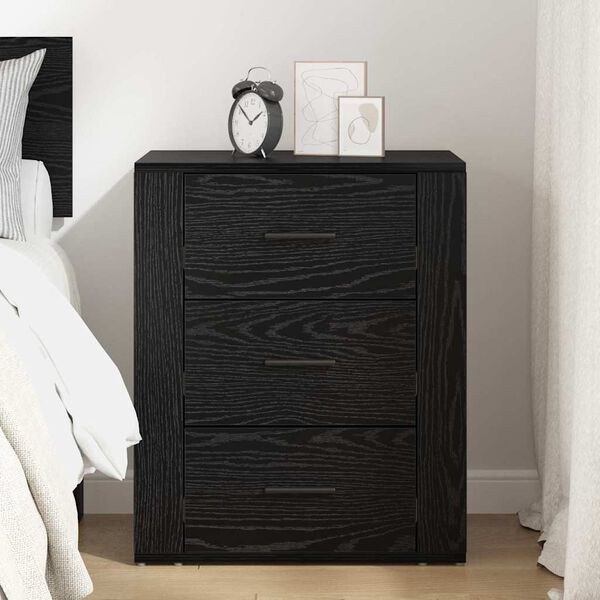 vidaXL Cabinet de chevet Chêne noir 50 x 36 x 60 cm Bois d'ingénierie