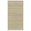 vidaXL Buffet avec 6 tiroirs Chêne sonoma 50x34x96cm Bois d'ingénierie