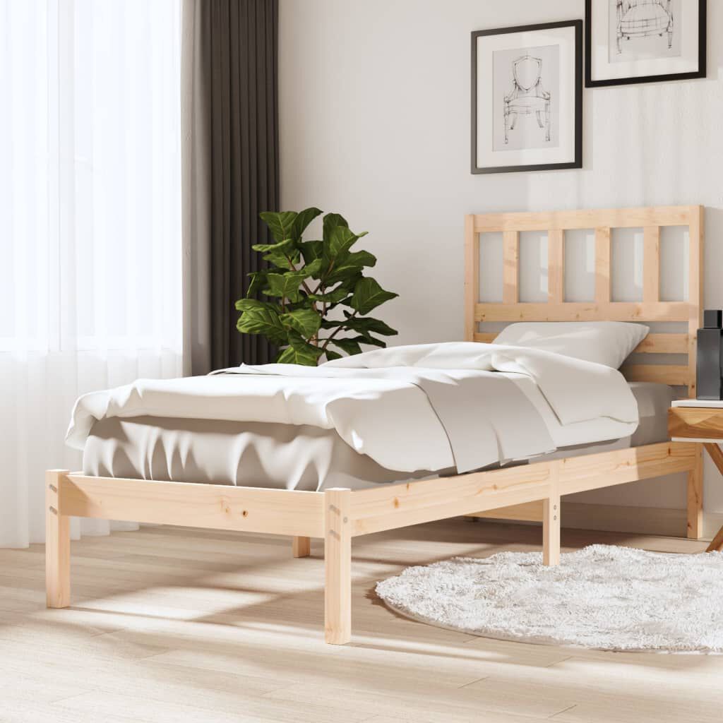 vidaXL Cadre de lit sans matelas 75x190 cm bois de pin massif