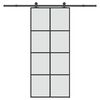 vidaXL Porte coulissante avec kit de quincaillerie 90x205 cm Verre ESG