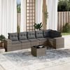 vidaXL Salon de jardin avec coussins 7 pcs gris r&eacute;sine tress&eacute;e