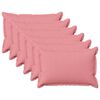 vidaXL Housse de coussin 6 pcs HOUTEN Rose 50 x 75 cm Lin synth&eacute;tique