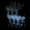 vidaXL D&eacute;corations de No&euml;l de renne Acrylique 3 pcs 128 cm Blanc froid