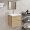 vidaXL Armoire lavabo de salle de bain bassin et miroir Chêne sonoma
