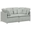 vidaXL Canap&eacute; modulaire avec coussins en velours gris fonc&eacute;