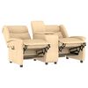 vidaXL Fauteuil de massage inclinable et porte-gobelet 2 places cr&egrave;me