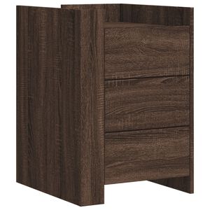 vidaXL Table de chevet ch&ecirc;ne marron 45x50x65 cm bois d'ing&eacute;nierie
