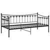 vidaXL Cadre de canap&eacute;-lit sans matelas noir m&eacute;tal 90x200 cm