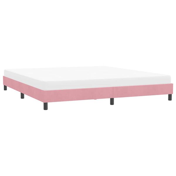 vidaXL Cadre de lit sans matelas rose 180x210 cm velours