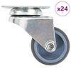 vidaXL 24 pcs Roulettes pivotantes doubles 50 mm