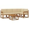 vidaXL Ensemble de canap&eacute;s d'ext&eacute;rieur 6 pc Naturel et Beige