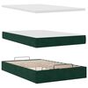 vidaXL Lit ottoman avec matelas vert fonc&eacute; 120x190 cm velours