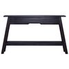 vidaXL Table console Noir 120x30x75 cm Bois d'acajou massif