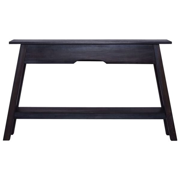 vidaXL Table console Noir 120x30x75 cm Bois d'acajou massif