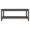vidaXL Table basse Gris 110x55x45 cm Bois massif de pin