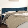 vidaXL T&ecirc;tes de lit 2 pcs Bleu fonc&eacute; 90x5x78/88 cm Velours