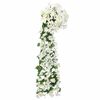vidaXL Guirlandes de fleurs de No&euml;l 3 pcs blanc 85 cm