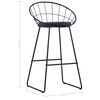 vidaXL Chaises de bar lot de 2 noir similicuir