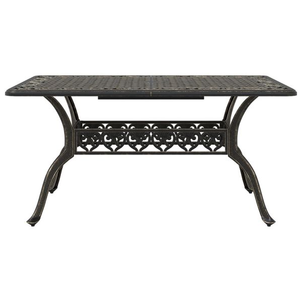 vidaXL Ensemble manger de jardin 5 pcs bronze aluminium coul&eacute;