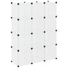 vidaXL Organiseur de rangement en cube avec 12 cubes et portes en PP transparent