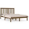 vidaXL Cadre de lit sans matelas marron miel bois massif