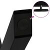 vidaXL Pieds de table &agrave; manger en forme de X, 2 pi&egrave;ces, noir, 50 x (72-73) cm, acier