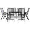 vidaXL Ensemble &agrave; manger de jardin 7 pcs anthracite m&eacute;tal maille
