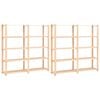 vidaXL &Eacute;tag&egrave;res de rangement &agrave; 5 niveaux 2pcs 170x38x170 cm Pin 500 kg