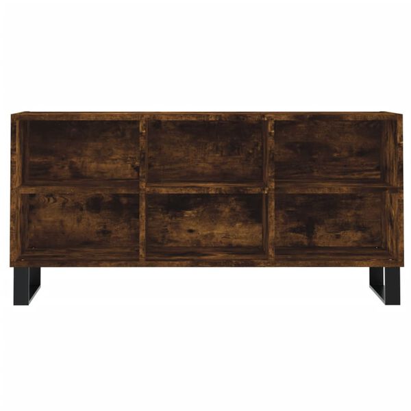 vidaXL Meuble TV ch&ecirc;ne fum&eacute; 103,5x30x50 cm bois d'ing&eacute;nierie