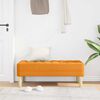 vidaXL banc avec coussin Jaune fonc&eacute; 113 x 57 x 39 cm tissu